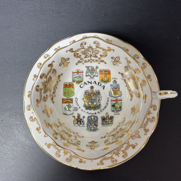 Paragon Tea Cup And Saucer Canada Coats Of Arms & Emblems Fine Bone China UK - Picture 4 of 16